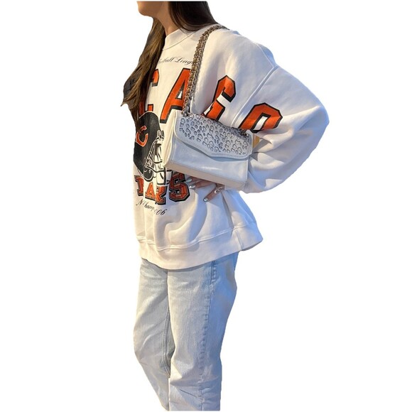 Rebecca Minkoff Laser-Cut White Cheetah Print Leather Beau Shoulder Bag - Picture 4 of 16